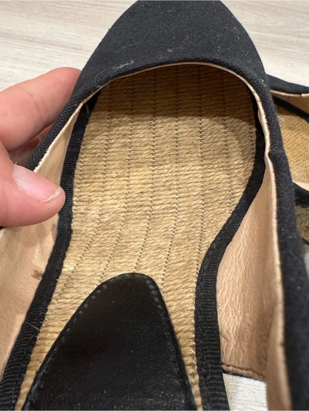Dune London Black Canvas Espadrille Wedge Slingbacks
